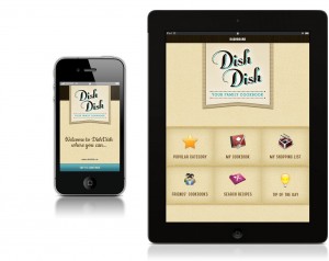 ipad app, iphone app, Dish Dish online cookbook app, recipe organizer app, digital cookbook app, recipe book