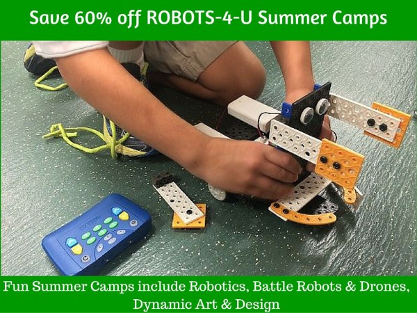 60% off ROBOTS 4-U Summer Camps