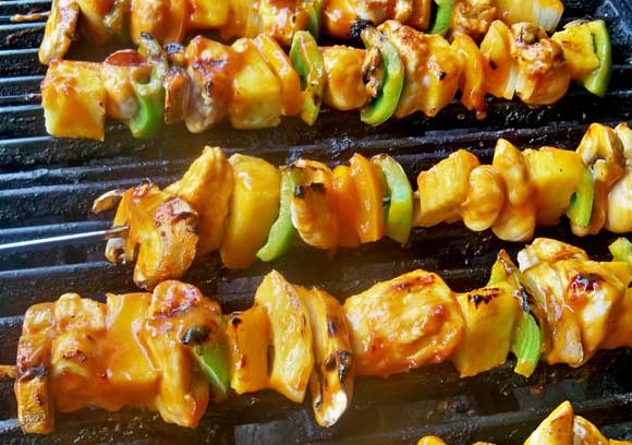 BBQ chicken kabobs, grilling recipes, BBQ recipes, family cookout, healthy recipes