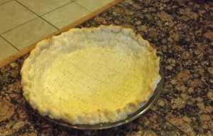 single baked pie crust made from scratch