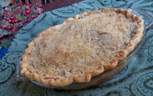 apple crumb pie, dessert recipe, holiday recipe