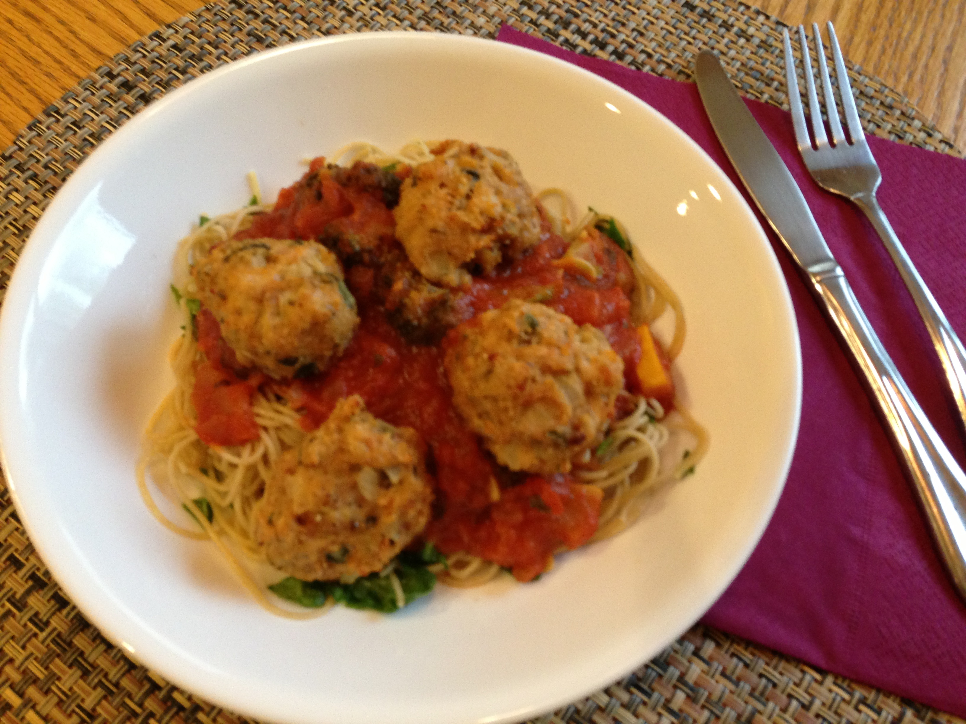 Veggie Spaghetti and Turkey Meatballs
