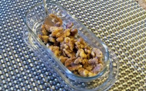 spiced walnuts, spice walnuts, sweet roasted walnuts, roasted walnuts, toasted walnuts, toasted nuts, microwave sweet nuts, digitize recipes