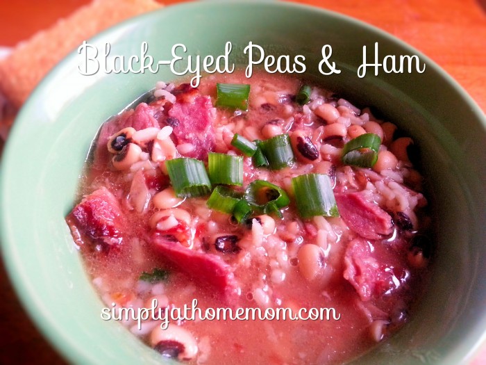 Black Eyed Peas and Ham in the Slow Cooker