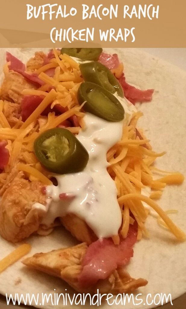 Buffalo Bacon Ranch Chicken Wraps