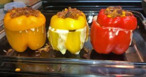 Stuffed Yellow and Red Peppers Recipe