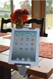 Upper Desk kitchen tablet holder mount, tablet mount, holder for tablet in kitchen, product review and giveaway, online cookbook, recipe organizer