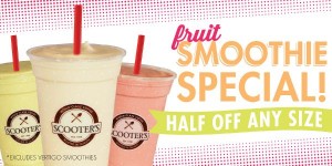 scooters coffee half off fruit smoothies