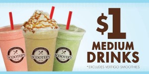 scooters medium drinks for $1