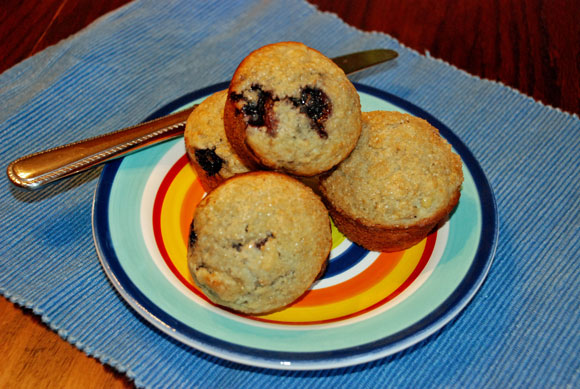 banana blueberry muffins, quick bread recipe, blueberry bread recipe