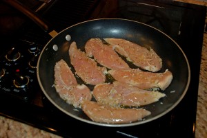 braising chicken in non-stick skillet, chicken recipes