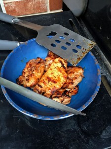 BBQ chicken with BBQ spatula