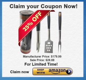 discount coupon code for Makimy BBQ Tool set