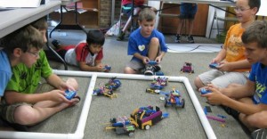 kids with battlebots competition, robots-4-u, summer camp