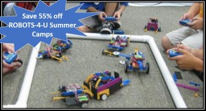 discount off robots-4-u summer camp, robotics camp, dallas