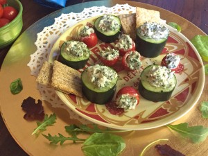 Spinach Dip Filled Veggies, Party Recipe, Appetizer