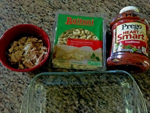 Ingredients for Cheesy Tortellini and Chicken Bake Recipe