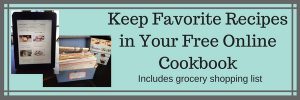 Keep Favorite Recipes in Free Online Cookbook with Grocery List