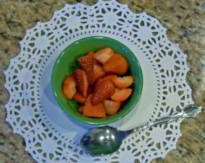 strawberries in a bowl