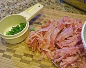 ham and parsley for creamy chowder pasta recipe